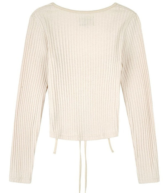 MULTI STRING LONG SLEEVE BEIGE