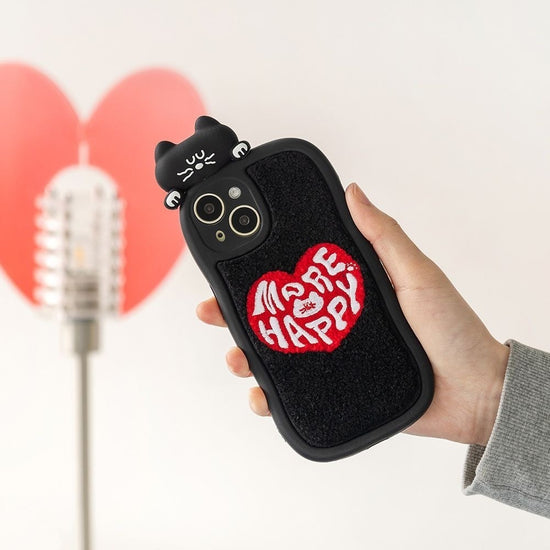 FIGURE BOUCLE PHONE CASE IPHONE 15 MOGRY HEART