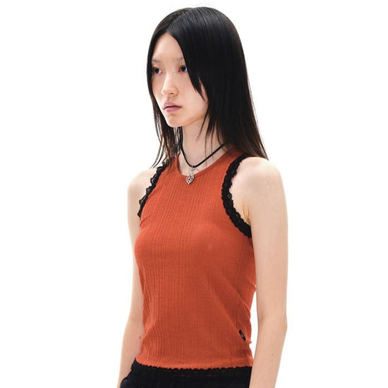 RIBBED SLEEVELESS BRICK
