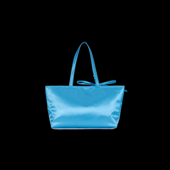 SATIN SHOULDER BAG BLUE