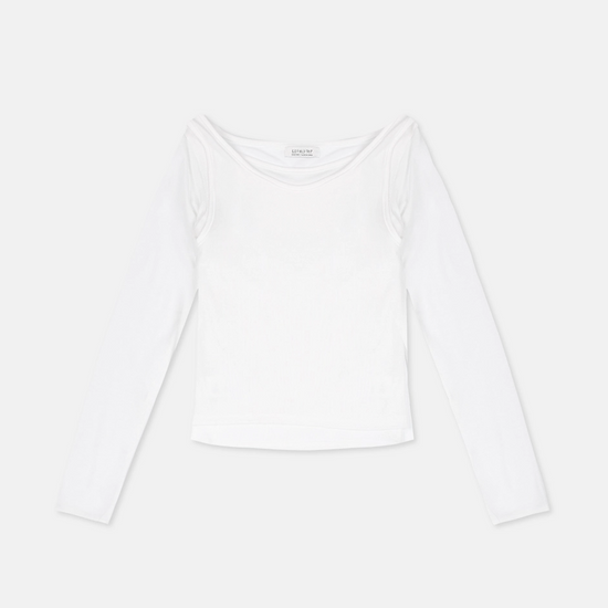 RELAXED LAYERED T-SHIRT IVORY