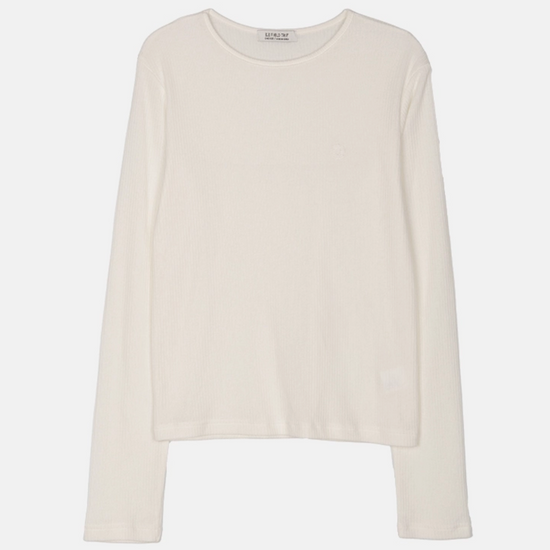 ROUND RIB T-SHIRT IVORY
