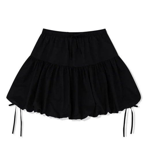 SHIRRING BALLOON SKIRT BLACK