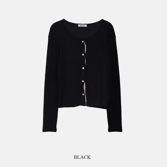 TAPING DAILY CARDIGAN BLACK