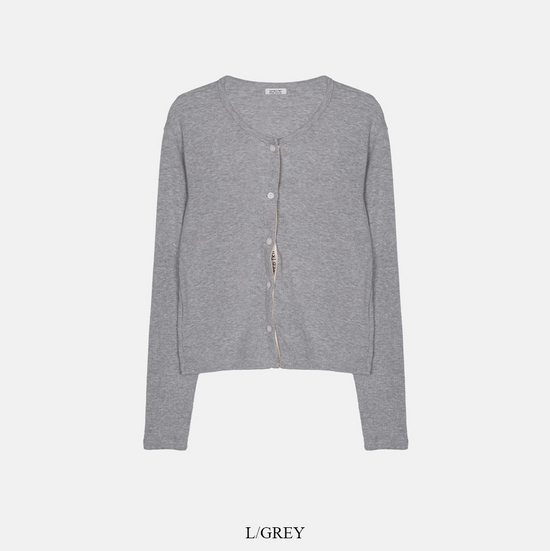 TAPING DAILY CARDIGAN LIGHT GREY