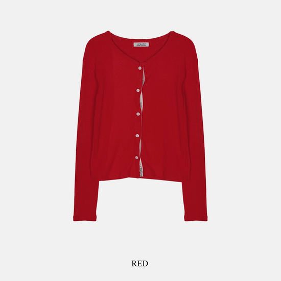 TAPING DAILY CARDIGAN RED