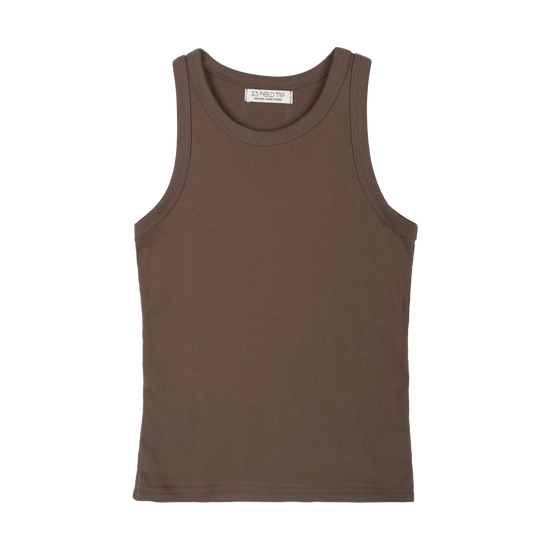 LINEAR TENSION SLEEVELESS BROWN