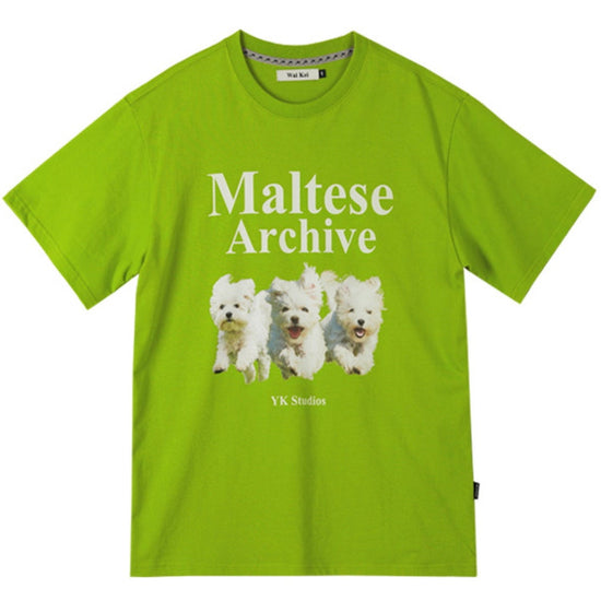 MALTESE ARCHIVE HALF SLEEVE TSHIRTS YELLOW GREEN