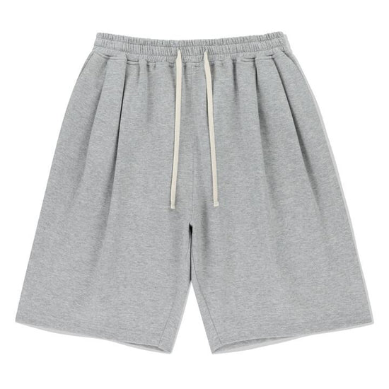 COTTON PINTUCK SHORTS GREY