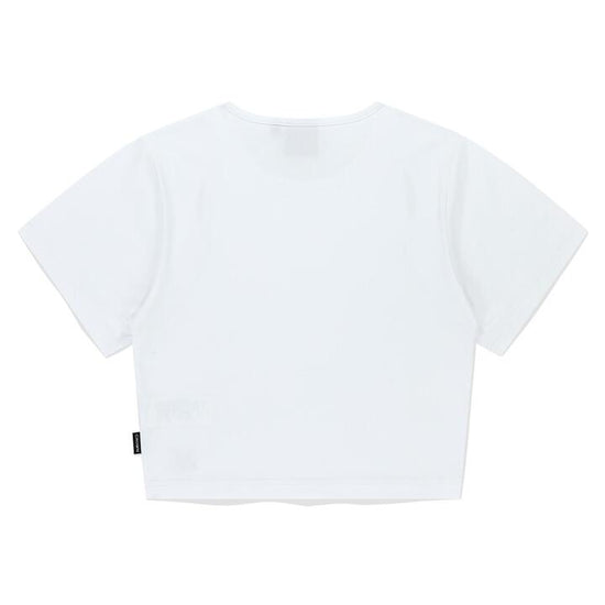 SLIT DETAIL CROP TEE SHIRT WHITE