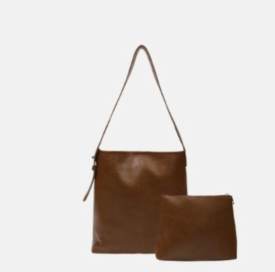 ESSENTIAL LARGE SHOULDER BAG BROWN
