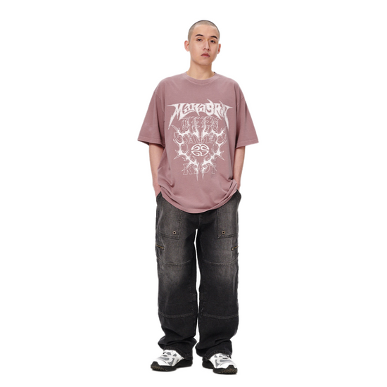 FLAME HEART PIGMENT TEE PINK