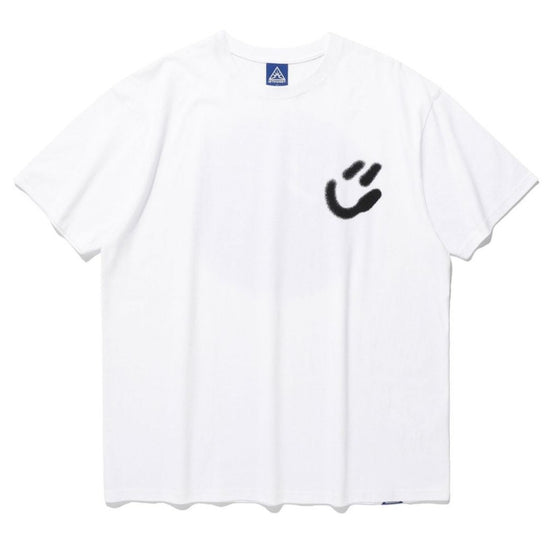 BLUR SMILEY BALL TEE WHITE