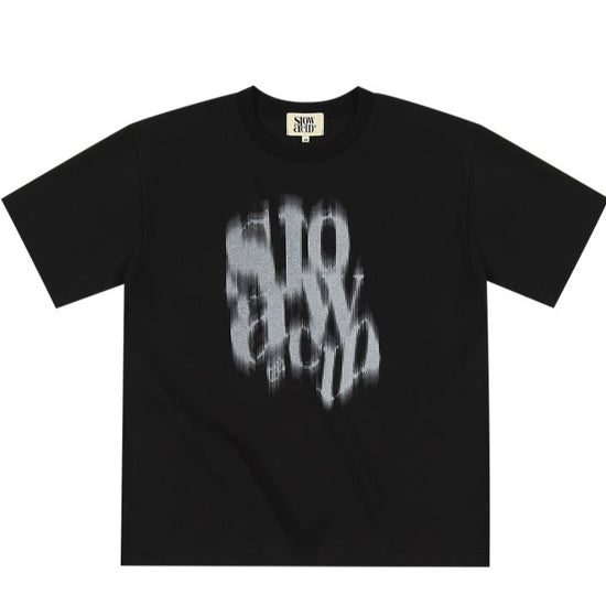 BLURRY LOGO T-SHIRT BLACK