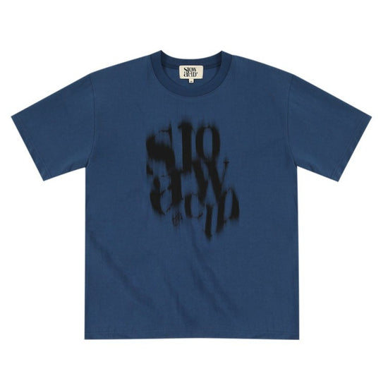 BLURRY LOGO T-SHIRT BLUE