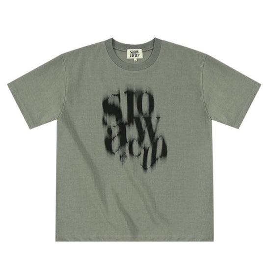 BLURRY LOGO T-SHIRT KHAKI