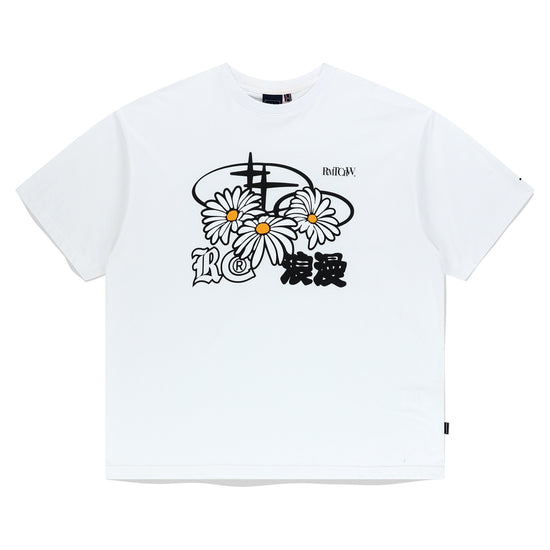 TRIPLE DAISY MIXED LOGO TEE SHIRT WHITE