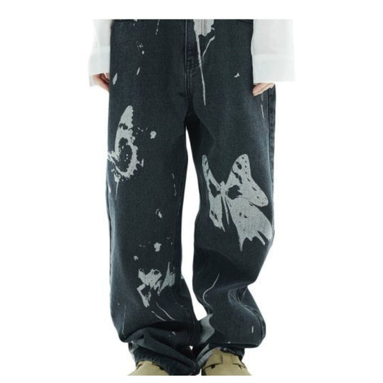 VLINDER PRINTED PANTS  BLACK