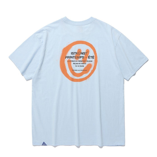 LOGO&SMILEY TEE L/BLUE