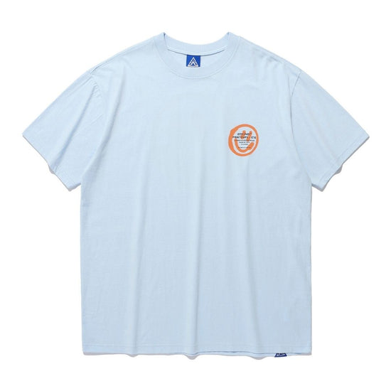 LOGO&SMILEY TEE L/BLUE