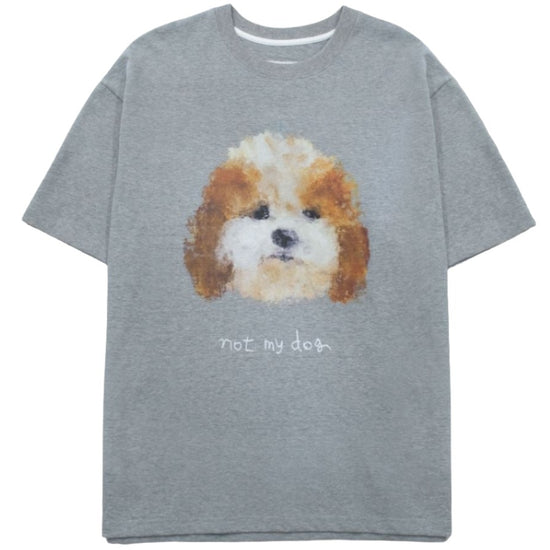 NOT MY DOG SHORT SLEEVE MELANGE GREY