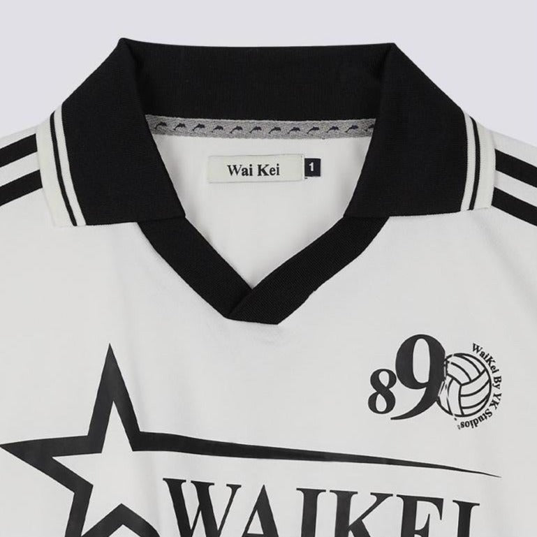 BUY WAI KEI T-Shirt STAR LOGO COLLAR JERSEY HALF SLEEVE