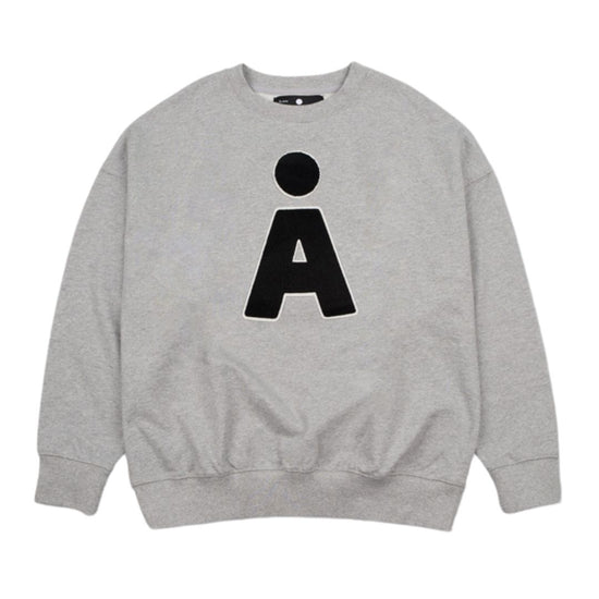 NEW ALAND A LOGO BOUCLE SWEAT SHIRT M/GREY