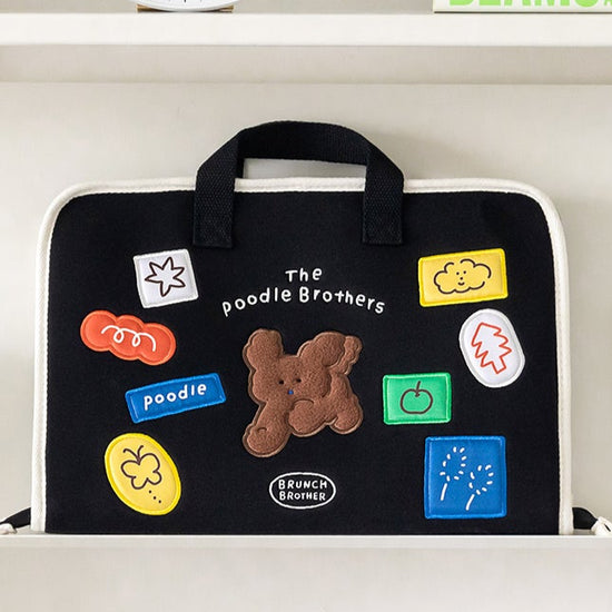 LAPTOP POUCH 34000 13 TYPE POODLE OPEN BLACK