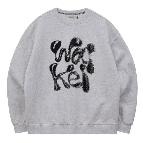 WK 3D LOGO SWEATSHIRTS MELANGE WHITE