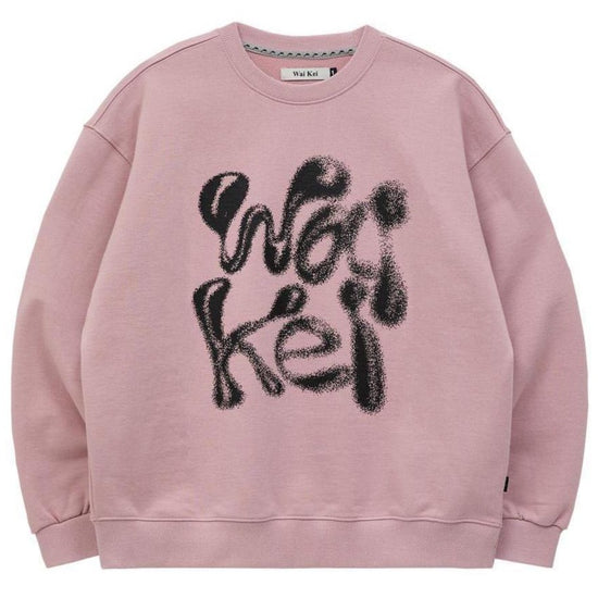 WK 3D LOGO SWEATSHIRTS DUST PINK