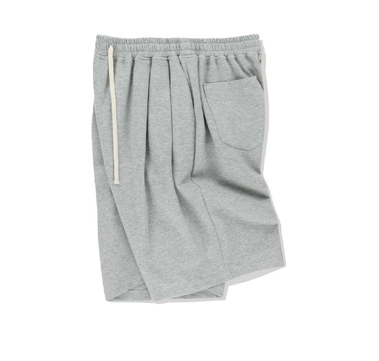 COTTON PINTUCK SHORTS GREY