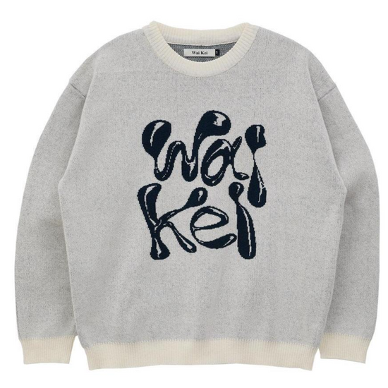 WK 3D LOGO KNIT IVORY