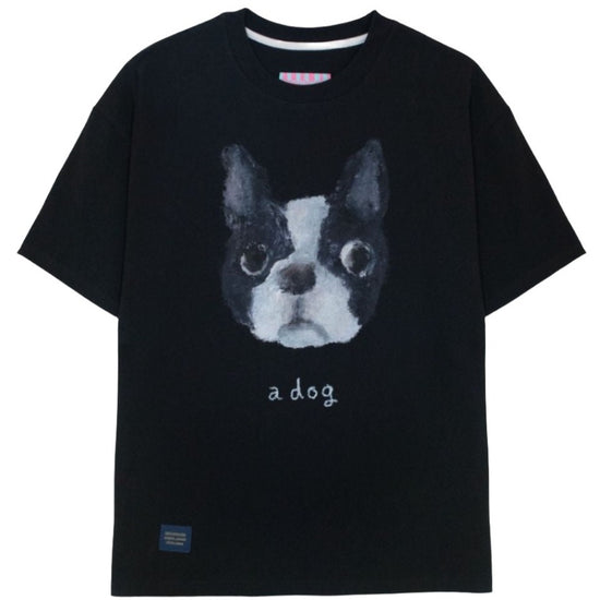 A DOG SHORT SLEEVE BLACK