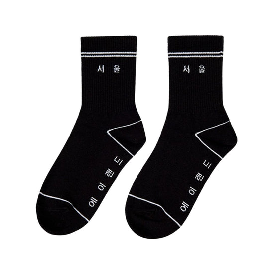 ALAND X SEOUL LOGO SOCKS BLACK