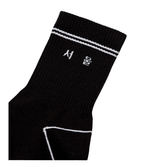 ALAND X SEOUL LOGO SOCKS BLACK