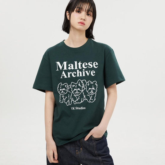 MALTESE ARCHIVE LINE GRAPHIC HALF SLEEVE TSHIRTS GREEN