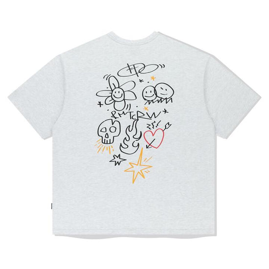 SCRIBBLE TEE SHIRT LIGHT GREY