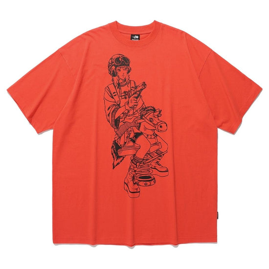 GIRL WITH A GUN BIG BIG TEE ORANGE