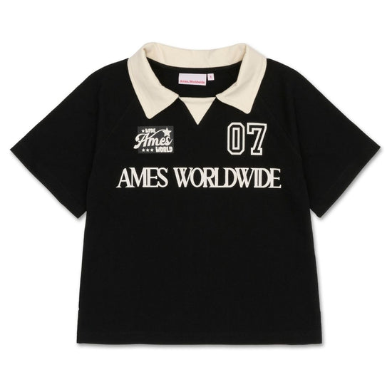 SPORTY COLLAR TEE BLACK