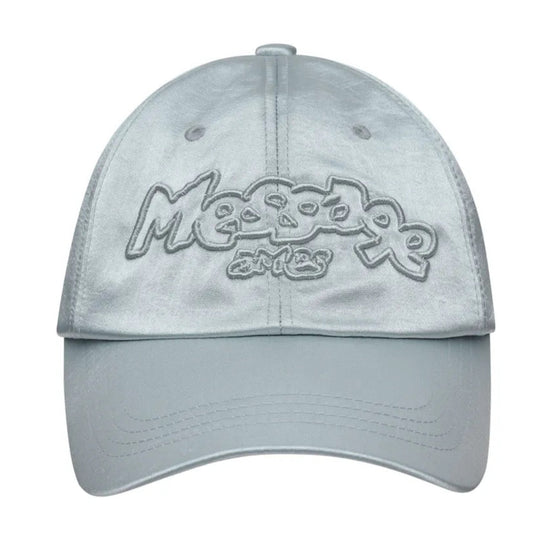 MESSAGE GLOSSY BALL CAP SILVER