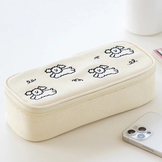 LITTLE PAPER RUN PEPER PENCASE CREAM WHITE