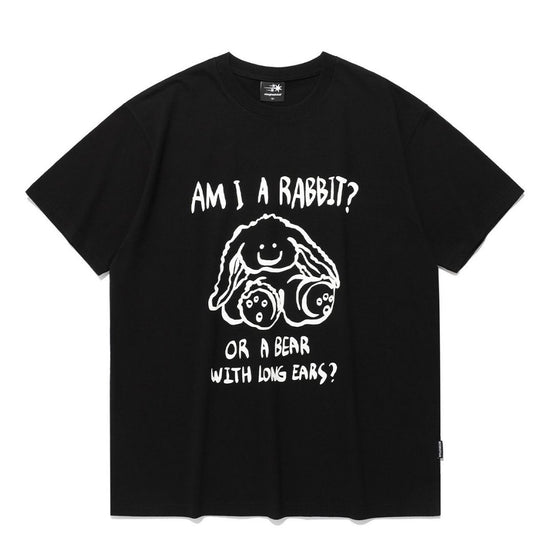 RABBIT OR BEAR TEE BLACK