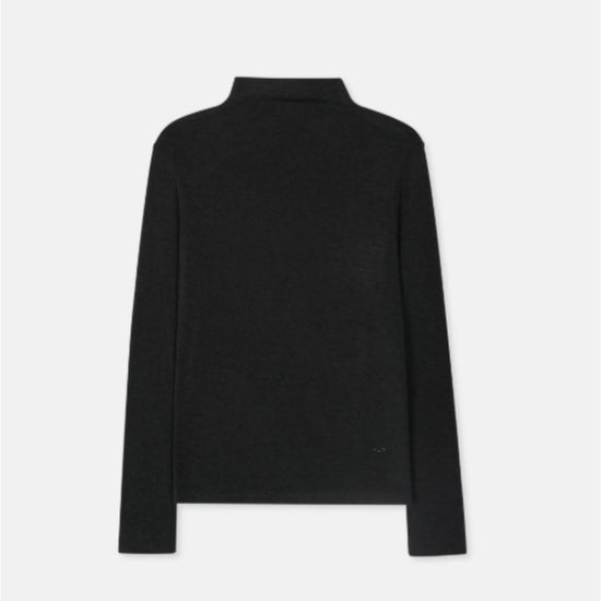 3.3 BASIC TURTLENECK KNIT TOP BLACK