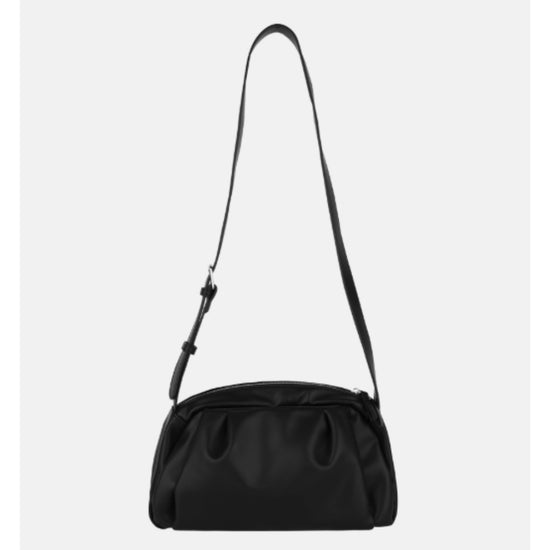 PLEATED CROSSBODY BAG BLACK