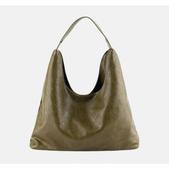 KEKE'S PICK - EYELET STRAP SHOULDER BAG OLIVE GREEN