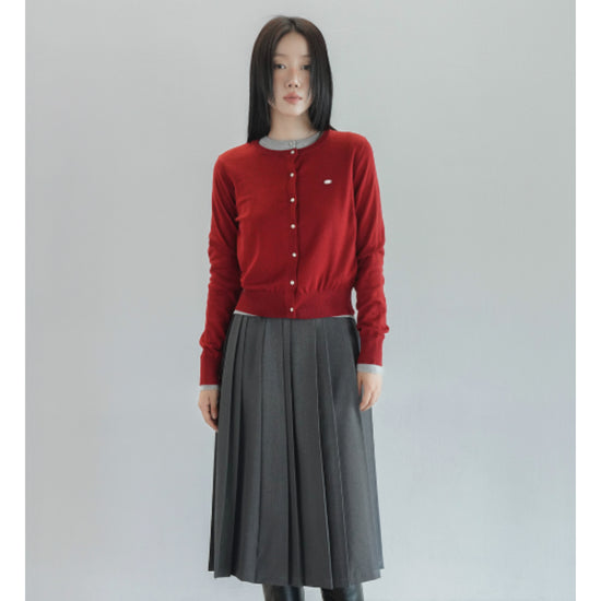 MELLOW KNIT CARDIGAN RED