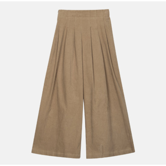 BACK BANDING CORDUROY PANTS BEIGE