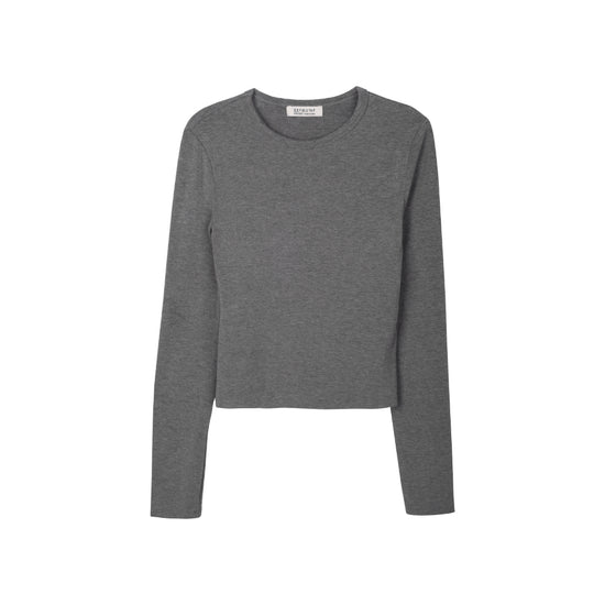 KEKE'S PICK - BRA CAP LONG SLEEVE T-SHIRT MELANGE GREY