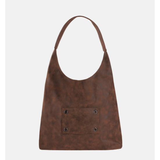 VINTAGE EYELET SHOULDER BAG BROWN