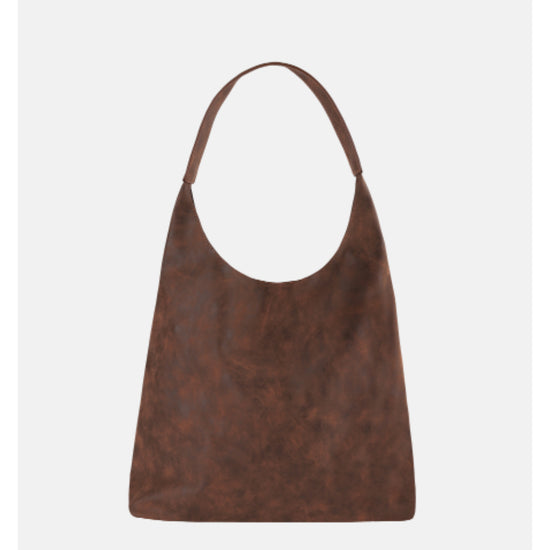 VINTAGE EYELET SHOULDER BAG BROWN